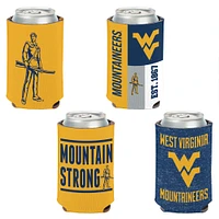 WinCraft West Virginia Mountaineers 4-Pack 12oz. Can Cooler Set