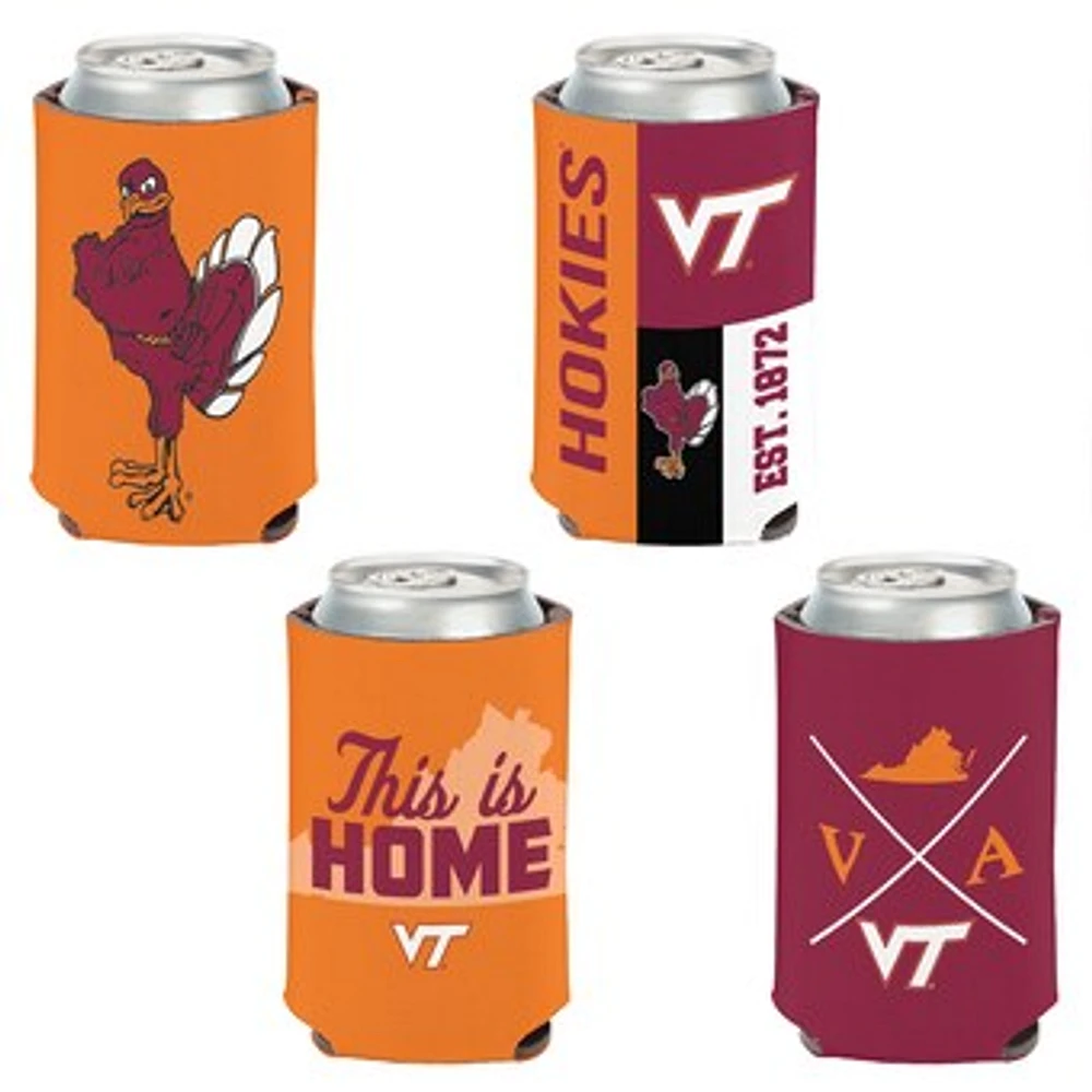 WinCraft Virginia Tech Hokies 4-Pack 12oz. Can Cooler Set