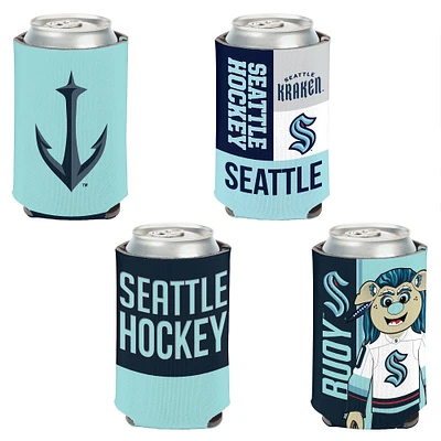 WinCraft Seattle Kraken 4-Pack 12oz. Can Cooler Set