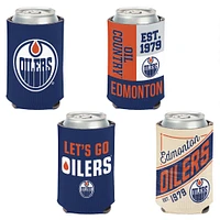 WinCraft Edmonton Oilers 4-Pack 12oz. Can Cooler Set