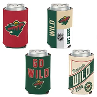 WinCraft Minnesota Wild 4-Pack 12oz. Can Cooler Set