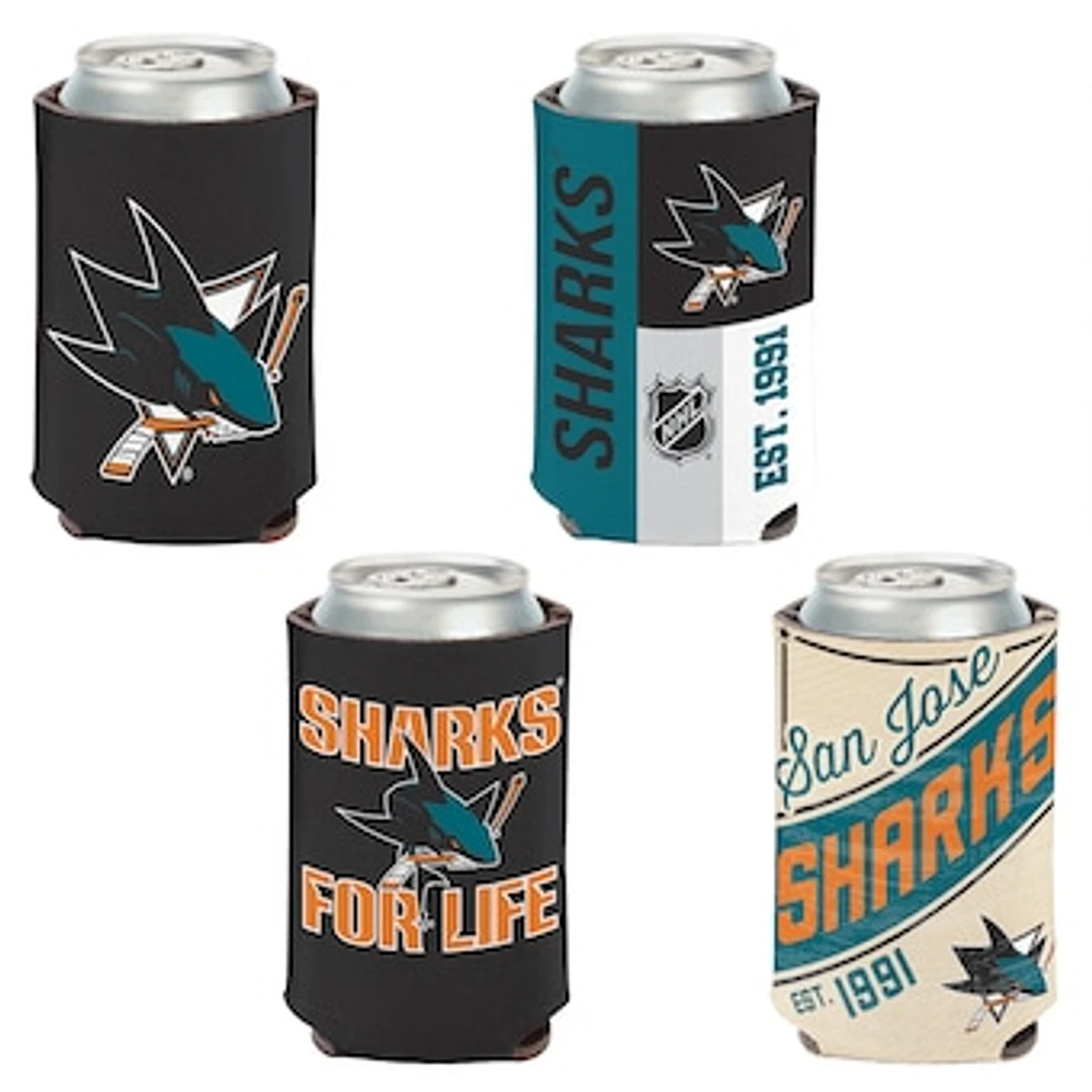 WinCraft San Jose Sharks 4-Pack 12oz. Can Cooler Set