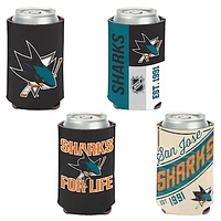 WinCraft San Jose Sharks 4-Pack 12oz. Can Cooler Set