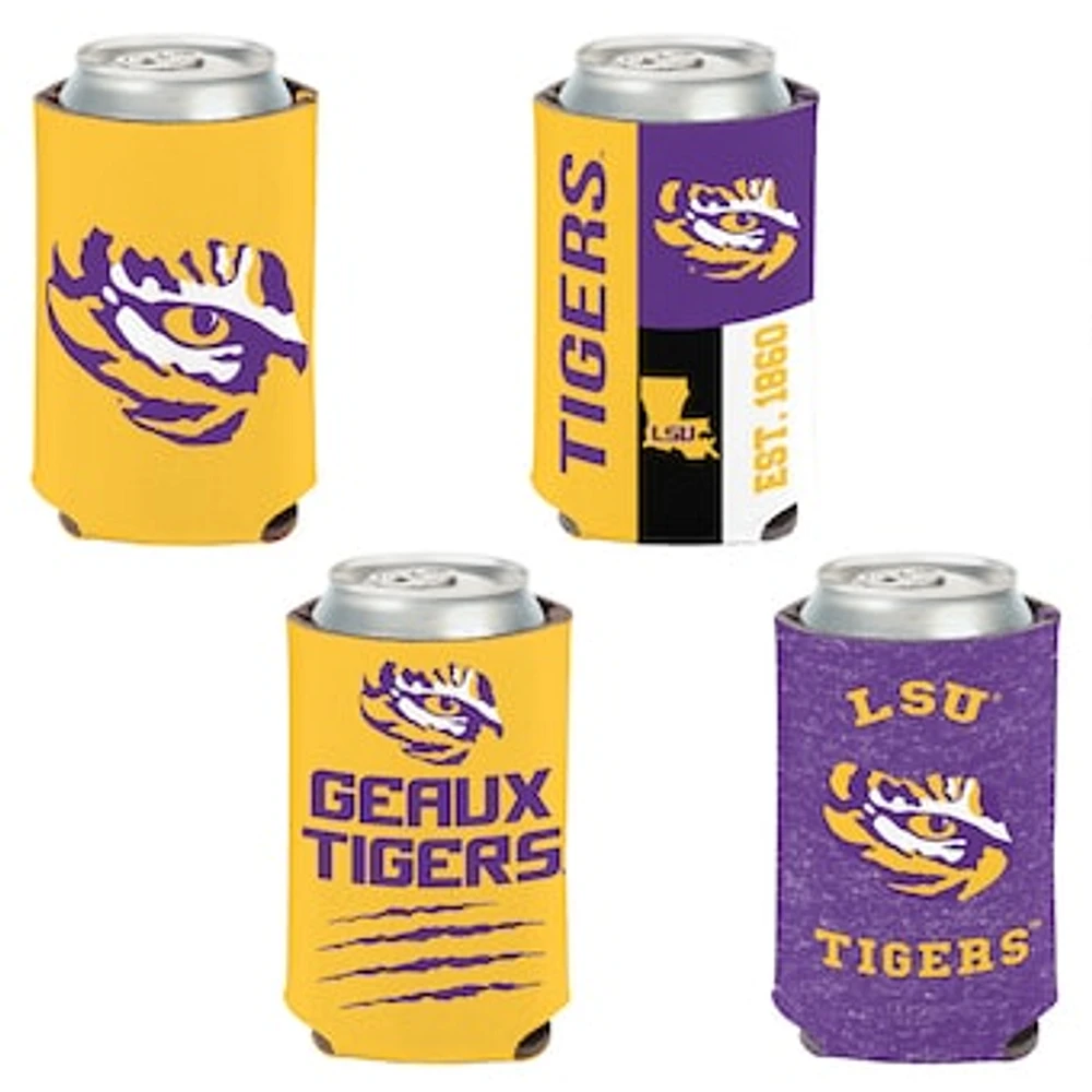 WinCraft LSU Tigers 4-Pack 12oz. Can Cooler Set