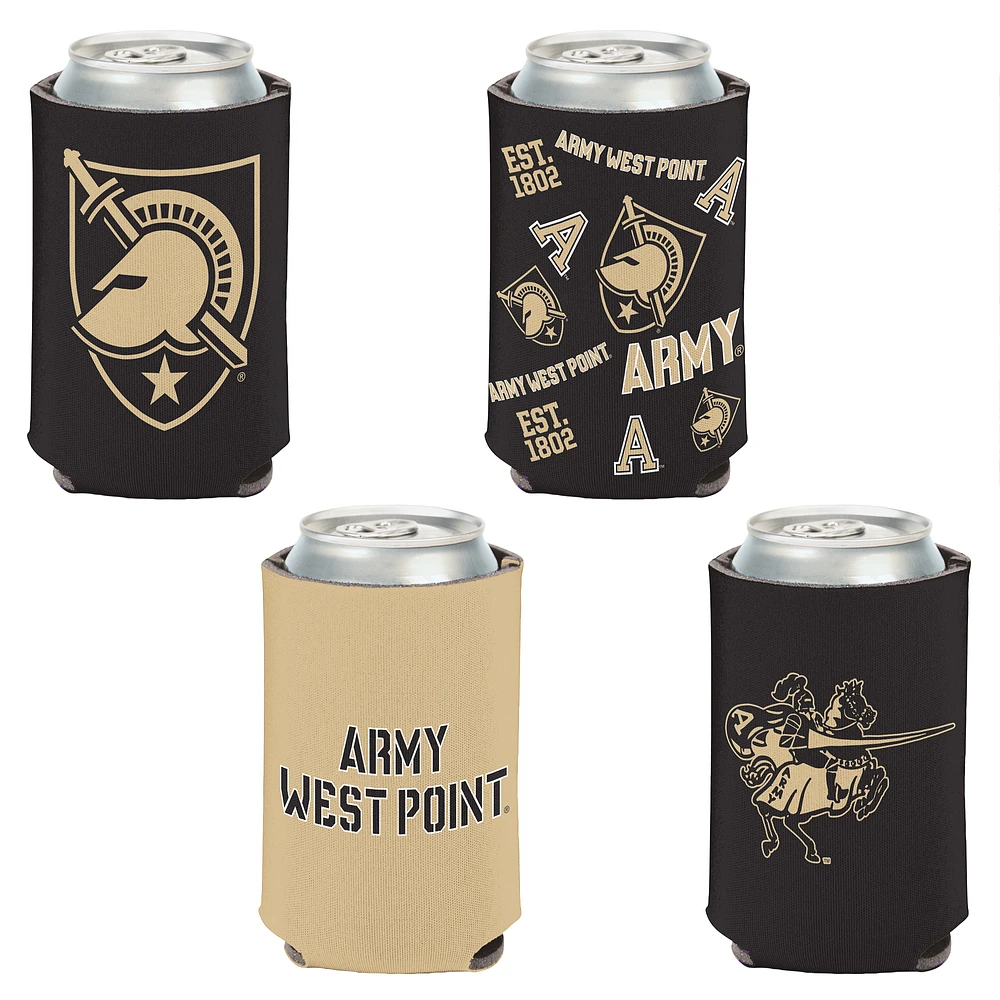 WinCraft Army Black Knights 4-Pack 12oz. Can Cooler Set