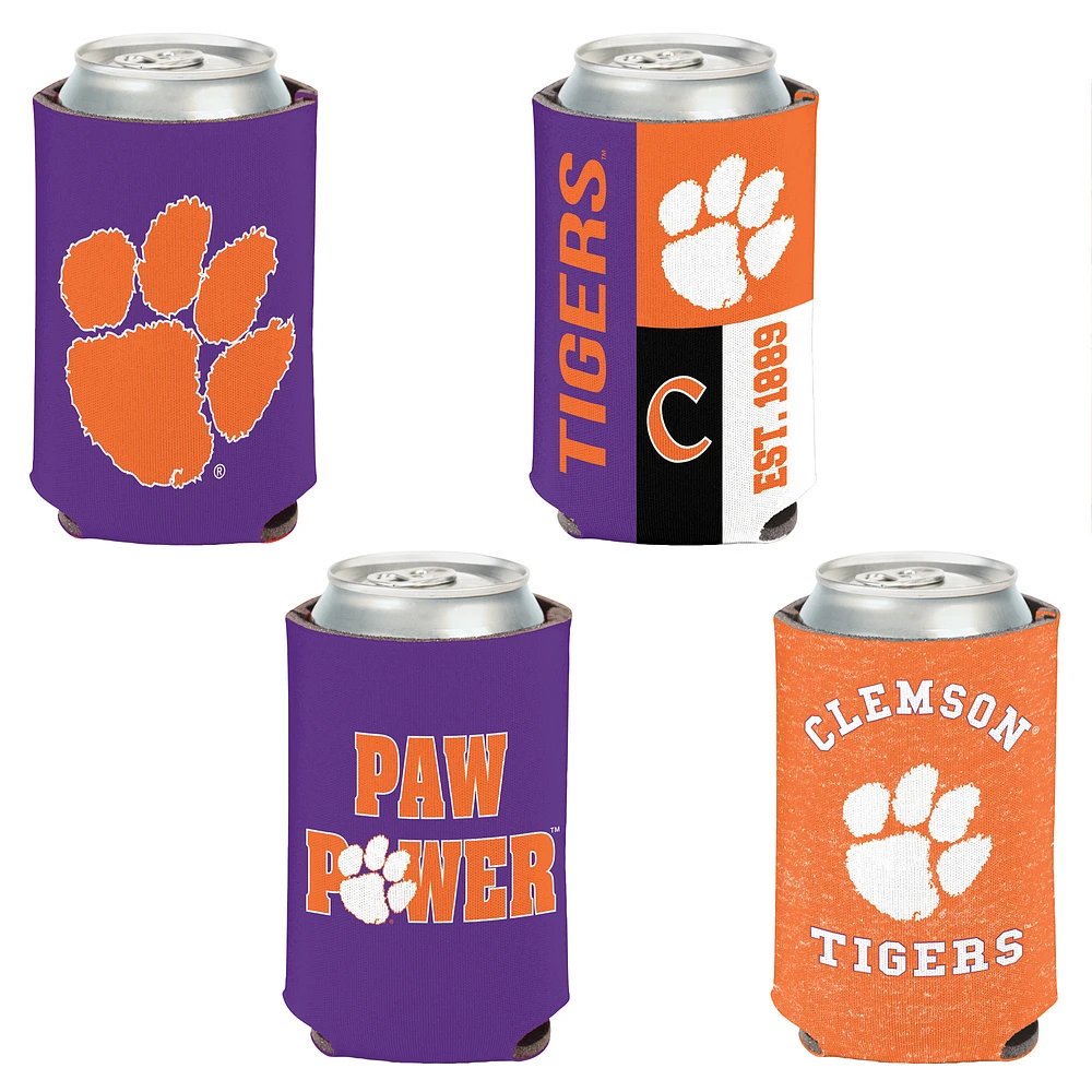 WinCraft Clemson Tigers 4-Pack 12oz. Can Cooler Set