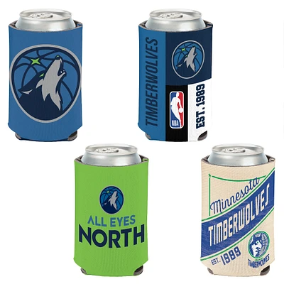 WinCraft Minnesota Timberwolves 4-Pack 12oz. Can Cooler Set