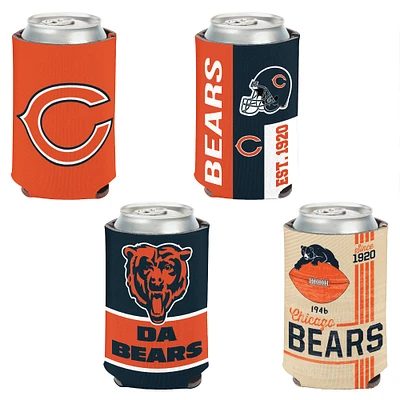 WinCraft Chicago Bears 4-Pack 12oz. Can Cooler Set