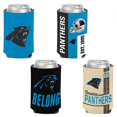 WinCraft Carolina Panthers 4-Pack 12oz. Can Cooler Set