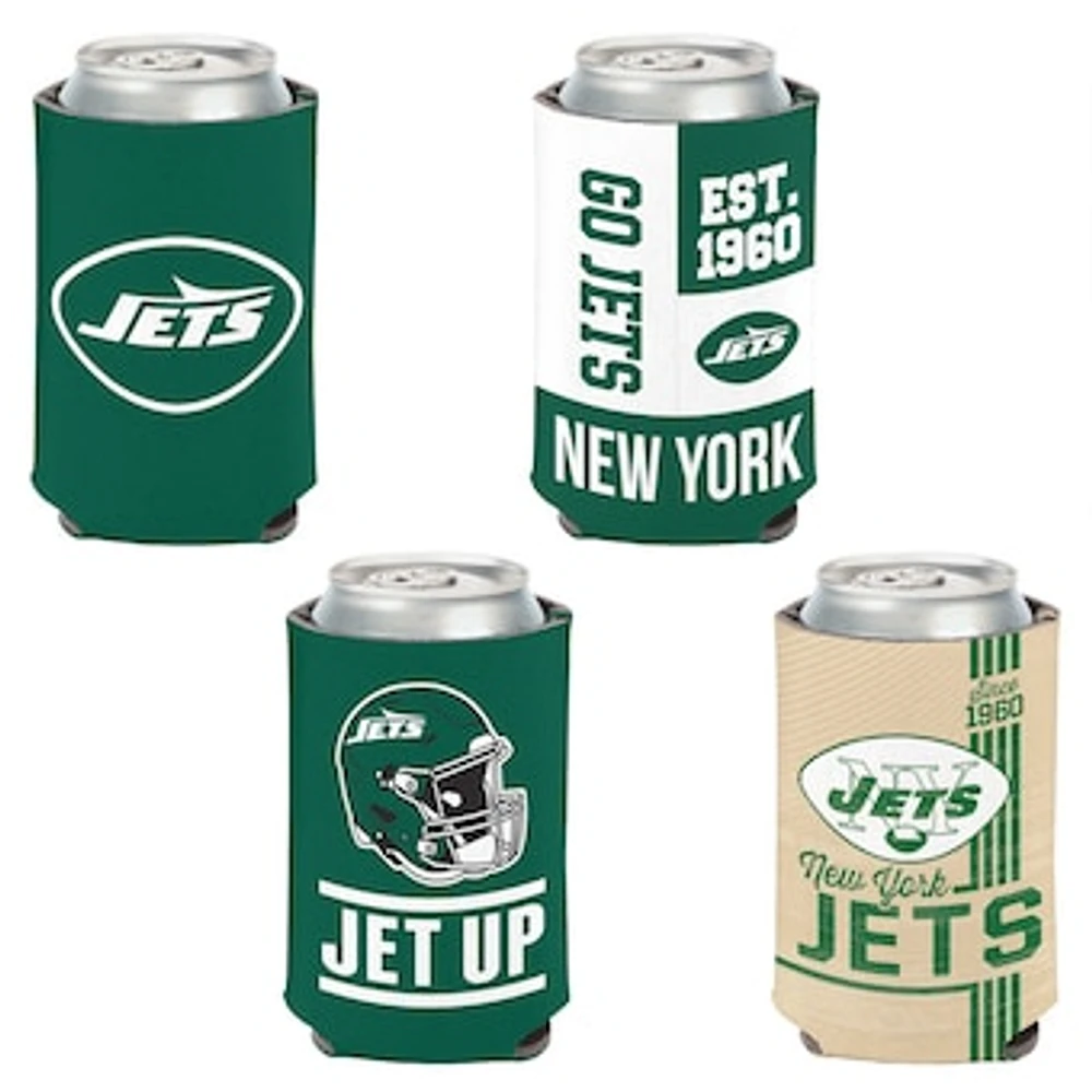 WinCraft New York Jets 4-Pack 12oz. Can Cooler Set