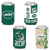 WinCraft New York Jets 4-Pack 12oz. Can Cooler Set