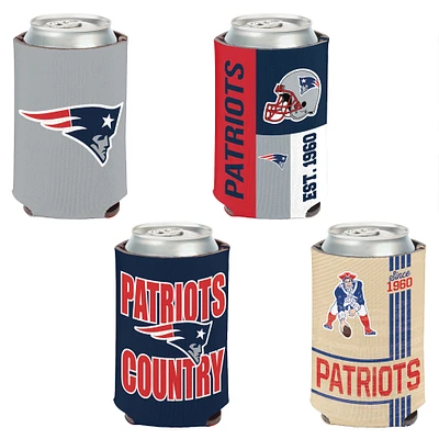 WinCraft New England Patriots 4-Pack 12oz. Can Cooler Set