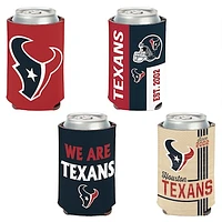 WinCraft Houston Texans 4-Pack 12oz. Can Cooler Set