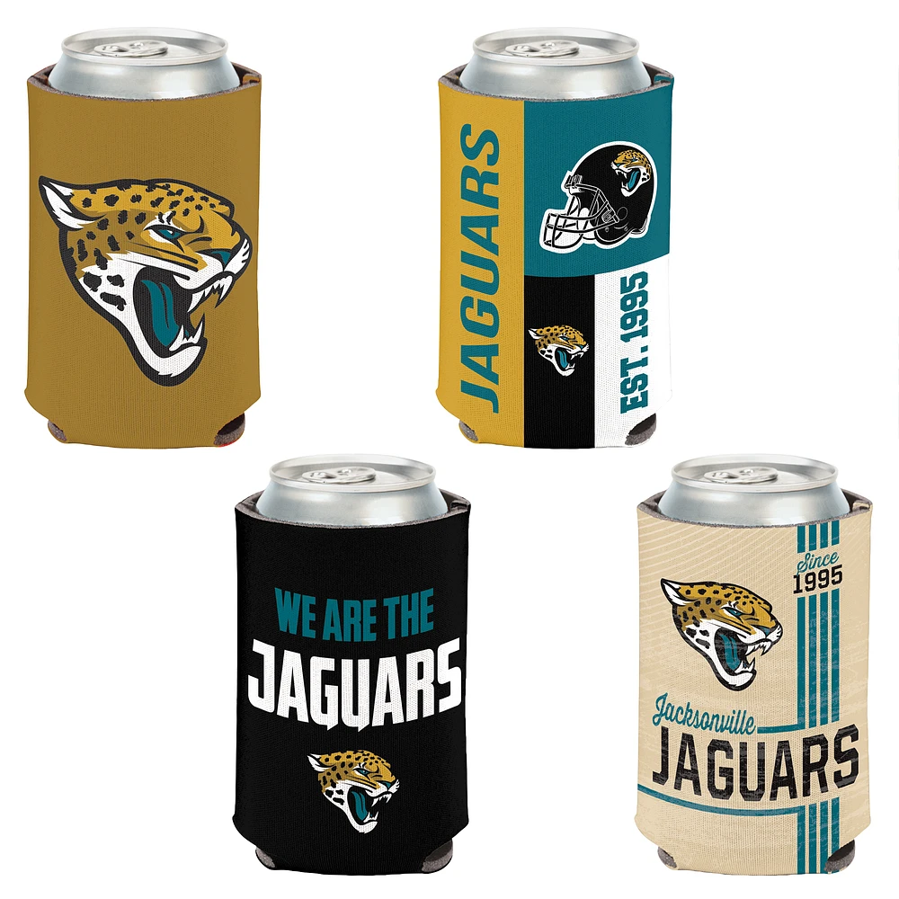 WinCraft Jacksonville Jaguars 4-Pack 12oz. Can Cooler Set