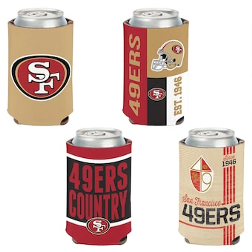 WinCraft San Francisco 49ers 4-Pack 12oz. Can Cooler Set