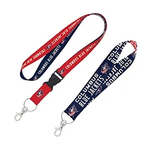 WinCraft Columbus Blue Jackets 2-Pack Lanyard with Detachable Buckle & Key Strap Set