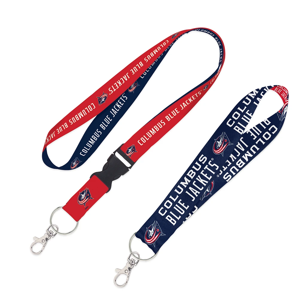 WinCraft Columbus Blue Jackets 2-Pack Lanyard with Detachable Buckle & Key Strap Set