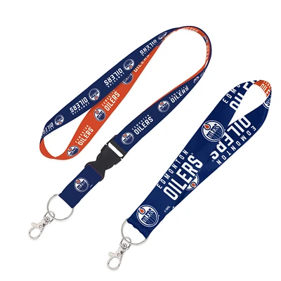 WinCraft Edmonton Oilers 2-Pack Lanyard with Detachable Buckle & Key Strap Set