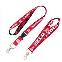 WinCraft Nebraska Huskers 2-Pack Lanyard with Detachable Buckle & Key Strap Set