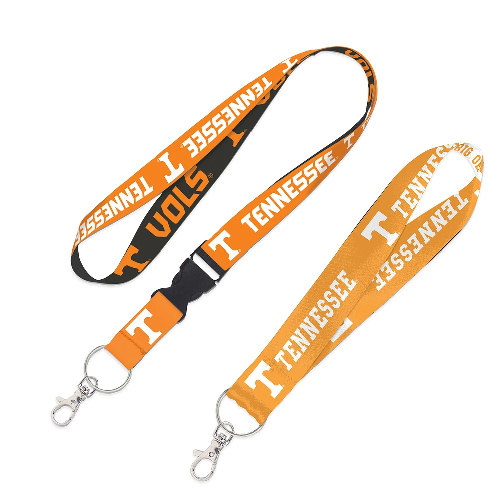 WinCraft Tennessee Volunteers 2-Pack Lanyard with Detachable Buckle & Key Strap Set