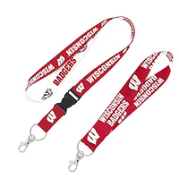 WinCraft Wisconsin Badgers 2-Pack Lanyard with Detachable Buckle & Key Strap Set