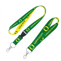 WinCraft Oregon Ducks 2-Pack Lanyard with Detachable Buckle & Key Strap Set