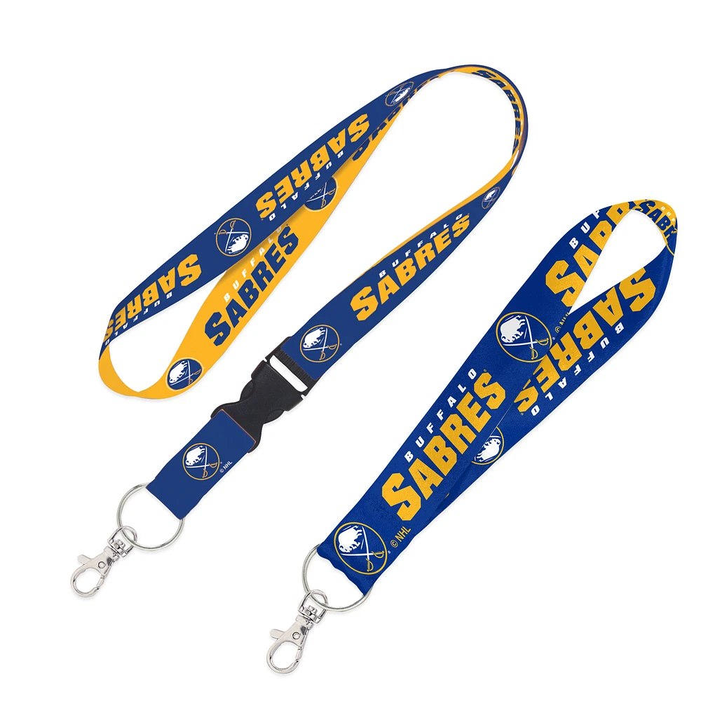 WinCraft Buffalo Sabres 2-Pack Lanyard with Detachable Buckle & Key Strap Set