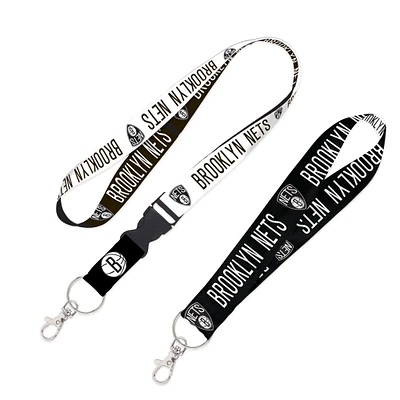 WinCraft Brooklyn Nets 2-Pack Lanyard with Detachable Buckle & Key Strap Set