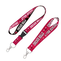 WinCraft Chicago Bulls 2-Pack Lanyard with Detachable Buckle & Key Strap Set