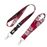 WinCraft Miami Heat 2-Pack Lanyard with Detachable Buckle & Key Strap Set