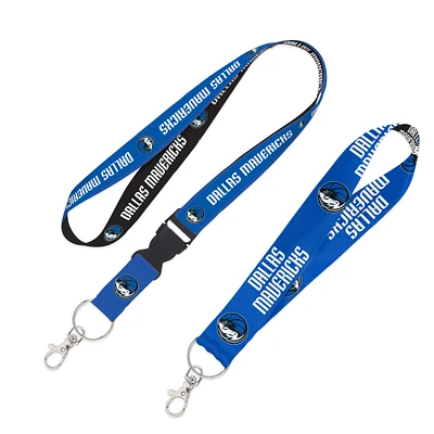 WinCraft Dallas Mavericks 2-Pack Lanyard with Detachable Buckle & Key Strap Set