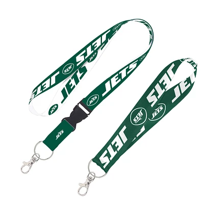 WinCraft New York Jets 2-Pack Lanyard with Detachable Buckle & Key Strap Set