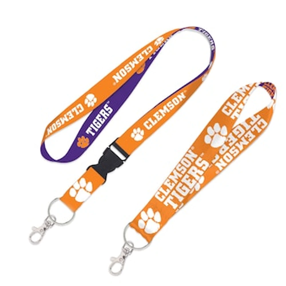 WinCraft Clemson Tigers 2-Pack Lanyard with Detachable Buckle & Key Strap Set