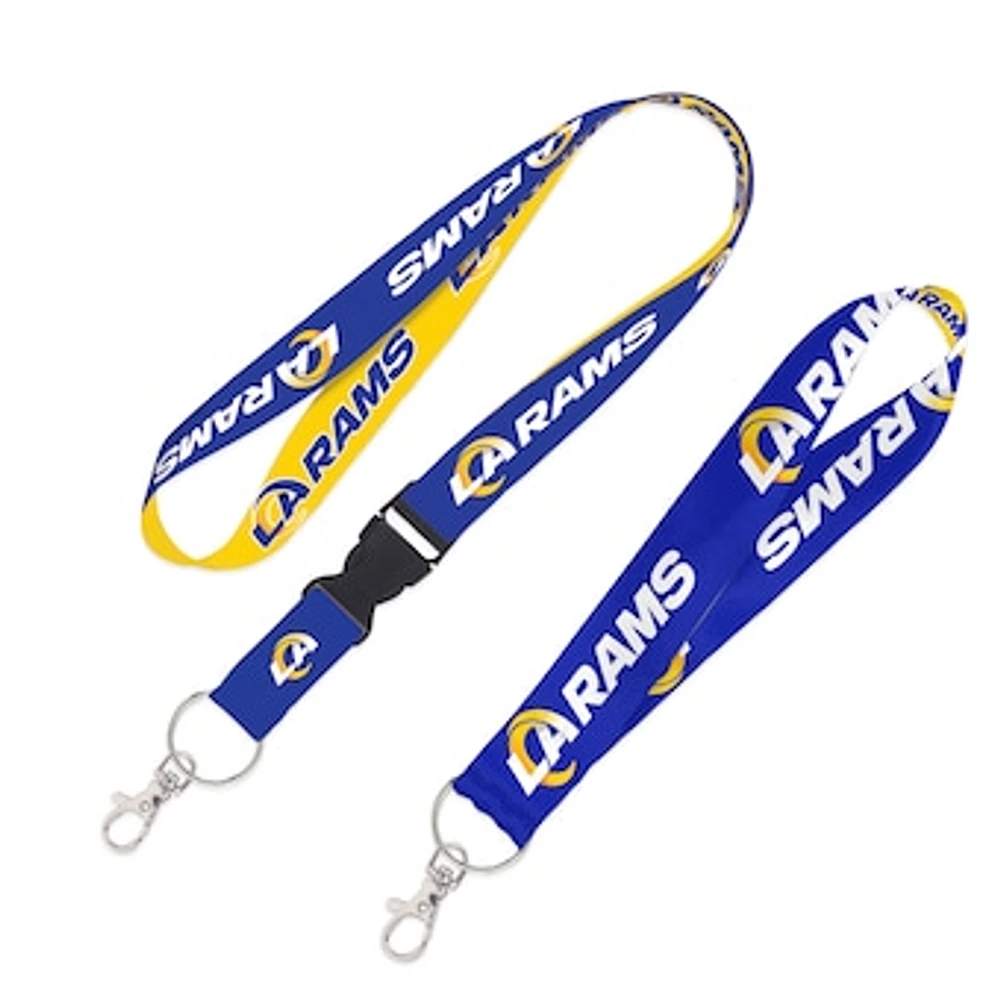 WinCraft Los Angeles Rams 2-Pack Lanyard with Detachable Buckle & Key Strap Set