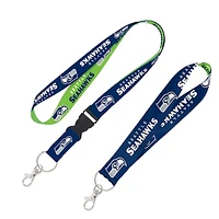 WinCraft Seattle Seahawks 2-Pack Lanyard with Detachable Buckle & Key Strap Set