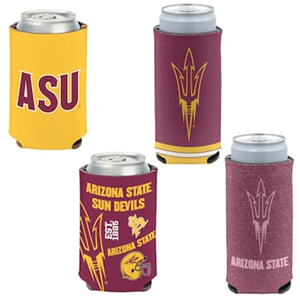 WinCraft Arizona State Sun Devils 4-Pack 12oz. Can & Slim Can Cooler Set