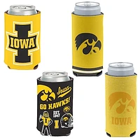 WinCraft Iowa Hawkeyes 4-Pack 12oz. Can & Slim Can Cooler Set