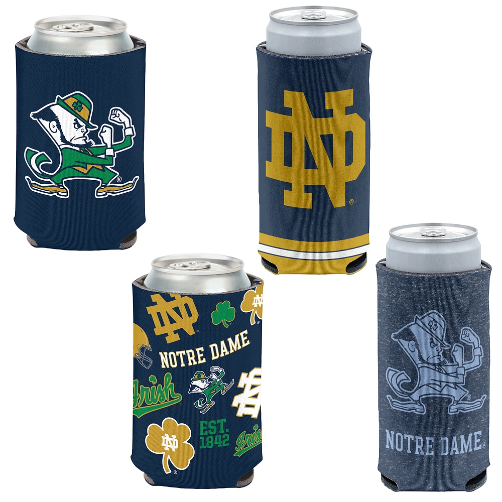 WinCraft Notre Dame Fighting Irish 4-Pack 12oz. Can & Slim Can Cooler Set