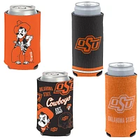 WinCraft Oklahoma State Cowboys 4-Pack 12oz. Can & Slim Can Cooler Set