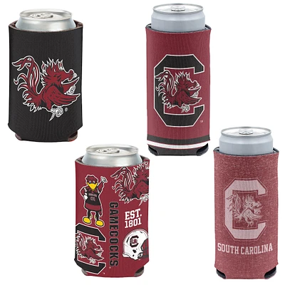 WinCraft South Carolina Gamecocks 4-Pack 12oz. Can & Slim Can Cooler Set