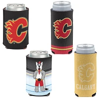 WinCraft Calgary Flames 4-Pack 12oz. Can & Slim Can Cooler Set