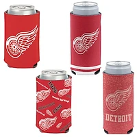 WinCraft Detroit Red Wings 4-Pack 12oz. Can & Slim Can Cooler Set