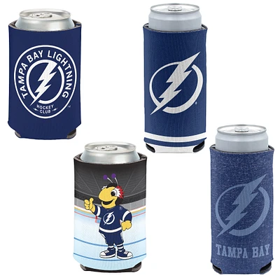 WinCraft Tampa Bay Lightning 4-Pack 12oz. Can & Slim Can Cooler Set