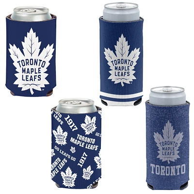 WinCraft Toronto Maple Leafs 4-Pack 12oz. Can & Slim Can Cooler Set