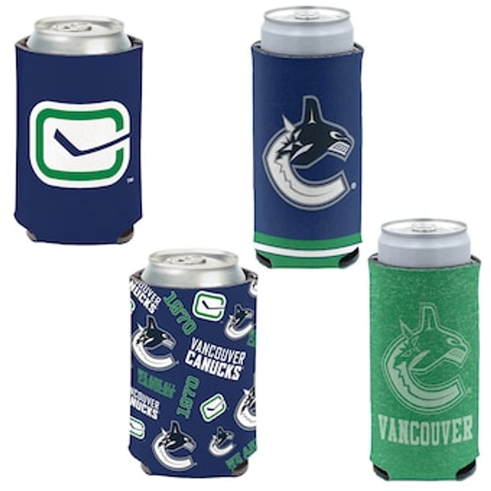 WinCraft Vancouver Canucks 4-Pack 12oz. Can & Slim Can Cooler Set