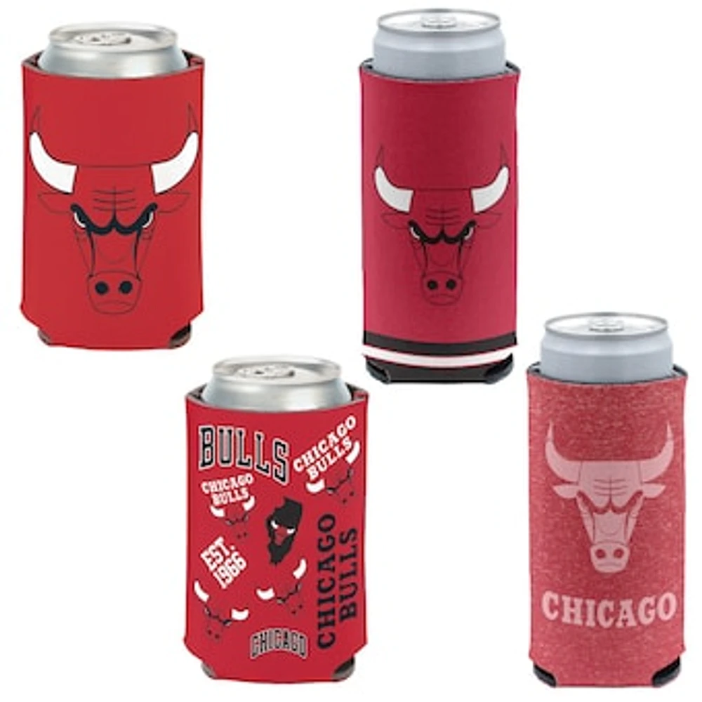 WinCraft Chicago Bulls 4-Pack 12oz. Can & Slim Can Cooler Set