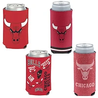 WinCraft Chicago Bulls 4-Pack 12oz. Can & Slim Can Cooler Set