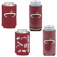 WinCraft Miami Heat 4-Pack 12oz. Can & Slim Can Cooler Set