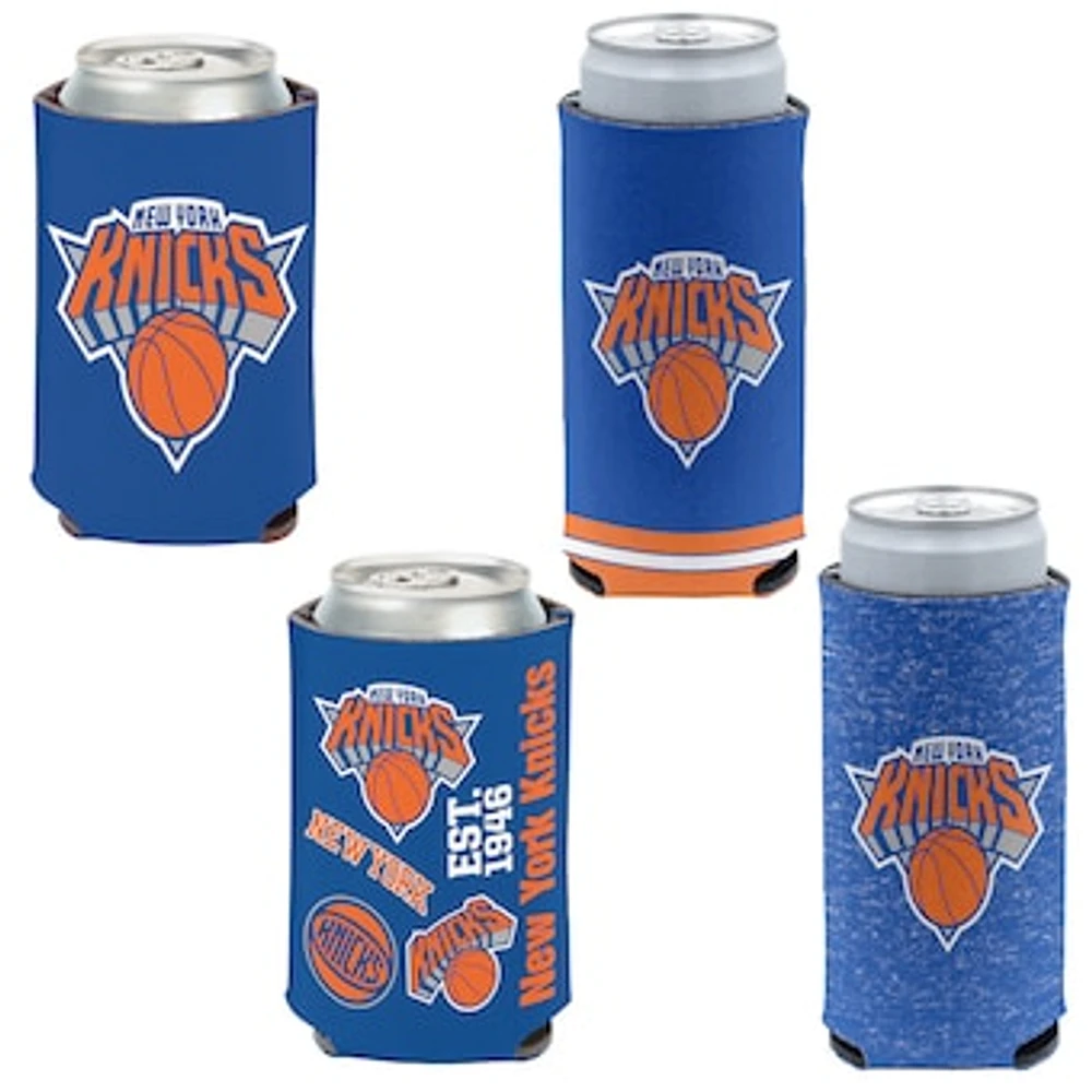 WinCraft New York Knicks 4-Pack 12oz. Can & Slim Can Cooler Set