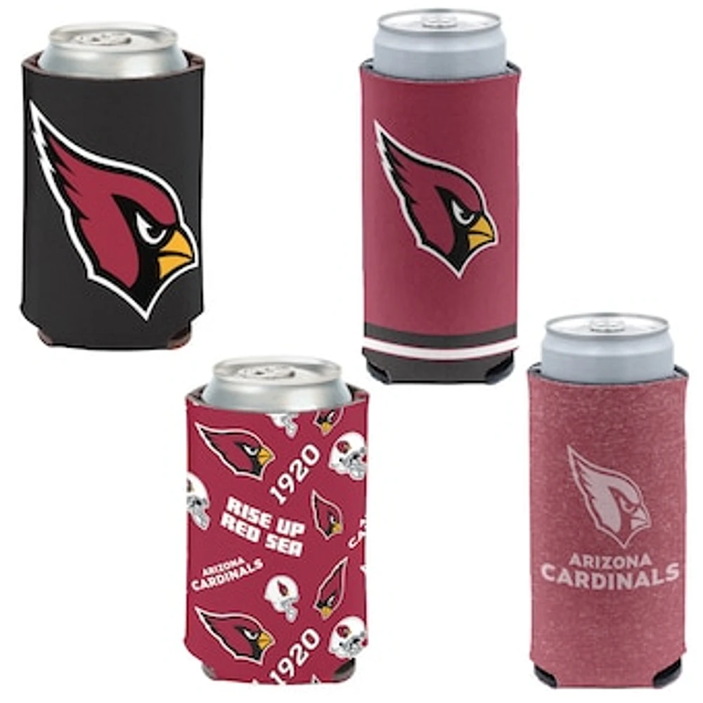 WinCraft Arizona Cardinals 4-Pack 12oz. Can & Slim Can Cooler Set